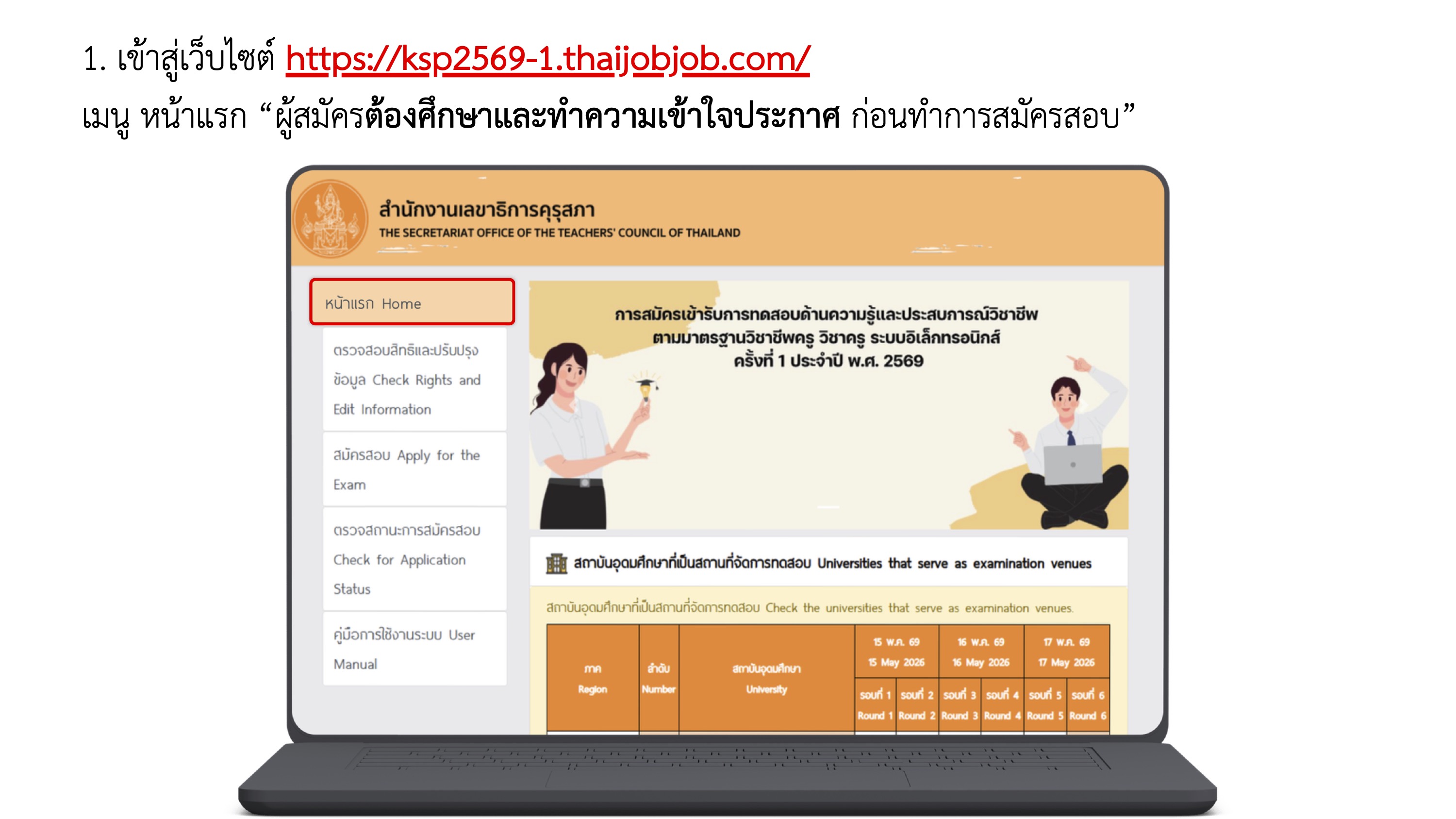 คู่มือการสมัครสอบใบประกอบวิชาชีพครู 2569 หน้า 2