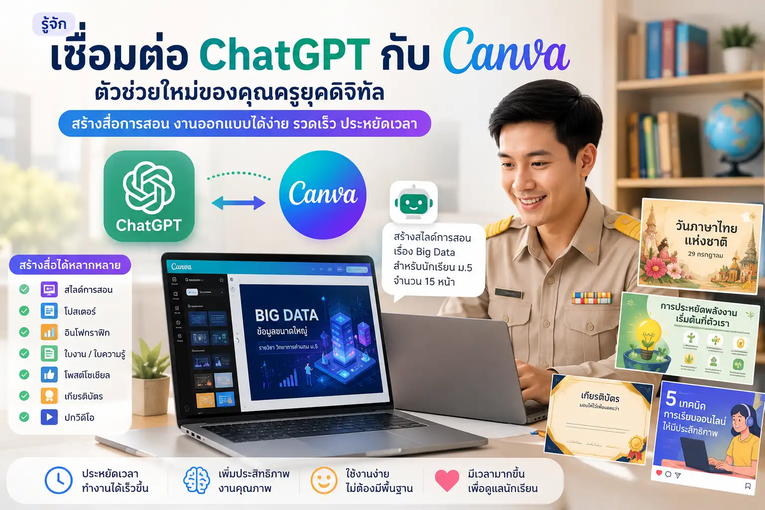 ChatGPT กับ Canva ตัวช่วยใหม่ของครูยุคดิจิทัล
