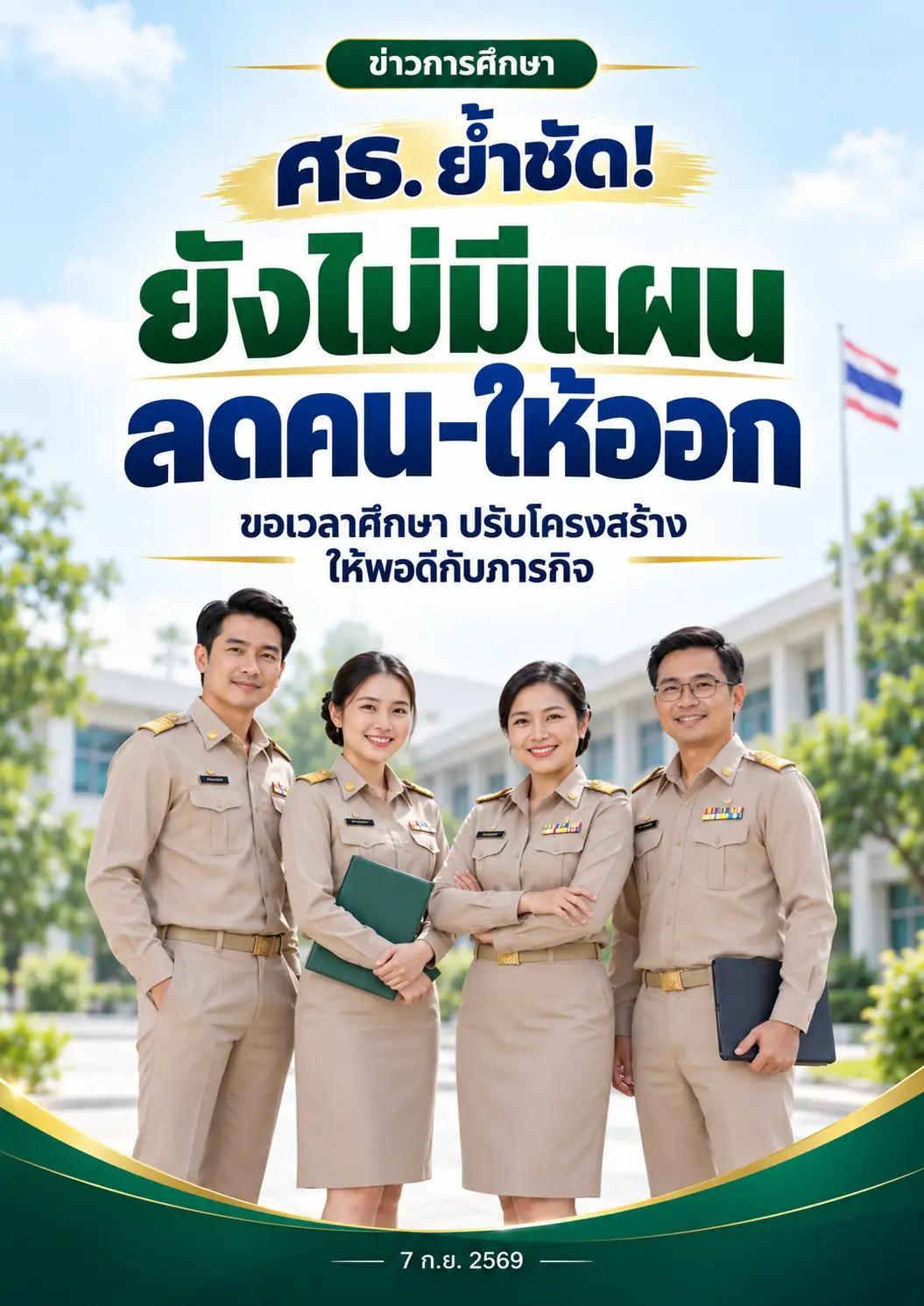 นายประเสริฐ จันทรรวงทอง รมว.ศึกษาธิการ แถลงนโยบายบุคลากร